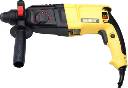 DANNIO Rotary Hammer Drill with Dual Drill Modes, 360° Rotating Auxiliary Handle, 26mm SDS-Plus, Concrete Power Tools with Case - 800 Watts (DN-26)