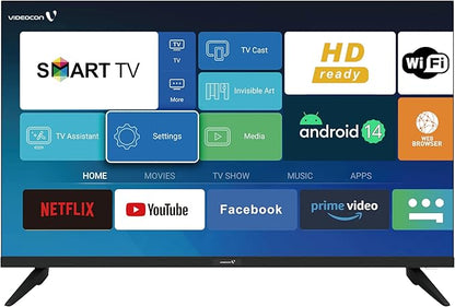 Videocon 32 E32EL1100 Inch Edgeless Android 14 HD Ready Smart TV (Refurbished)